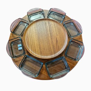 Lazy Susan in teak di Susan Digsmed, 1964, set di 9