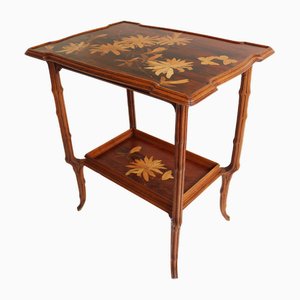 French Art Nouveau Marquetry Table by Emile Galle, 1900