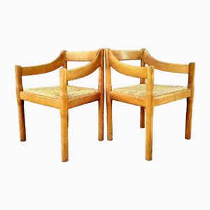 Set of Italian Carimate Chairs by Vico Magistretti for Cassina, 1960s