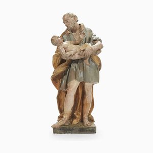 Piò Angelo Gabriello, St. Joseph with Child, 1800s, Terracotta