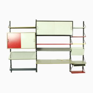 Wall Unit with Die Cut Magazine Shelve attributed to Tjerk Reijenga for Pilastro, 1960s