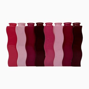 Vintage Wave Squiggle Skämt Vases from Ikea, 1990s, Set of 8