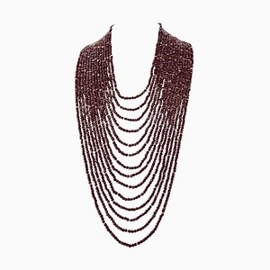 Garnets, Multi-Strands Necklace, 1970s