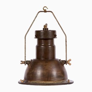 Lámpara colgante industrial Holophane vintage