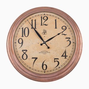 Large Copper Factory Clock