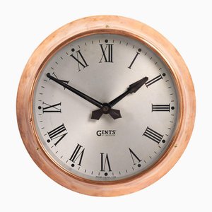 Small 10 Copper Factory Clock by Gents of Leicester
