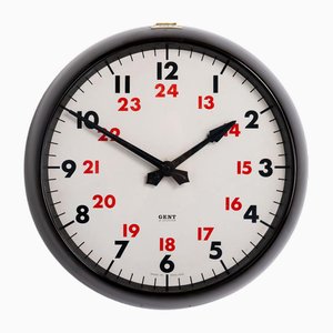 Reloj de pared vintage de baquelita de 24 horas de Gents of Leicester