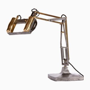 Industrial Anglepoise Magnifying Lamp by Herbert Terry