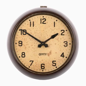 Petite Horloge d'Usine en Bakélite par Gents of Leicester