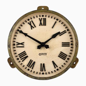 Reloj de estación de tren grande de hierro fundido de Gents of Leicester