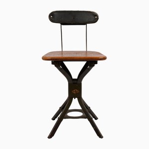 Vintage Industrial Machinist Stool by Evertaut