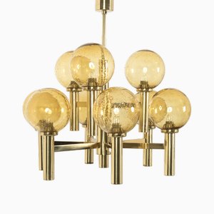 Lampada a sospensione vintage in ottone