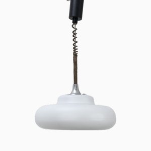 Lampe à Suspension avec Verre Blanc Givré