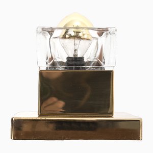 Wall Lamp in Brass & Glass