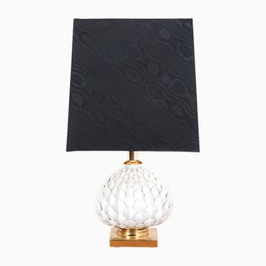 Lampe de Table en Laiton et Porcelaine