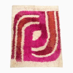 Skandinavischer Vintage Teppich aus Wolle