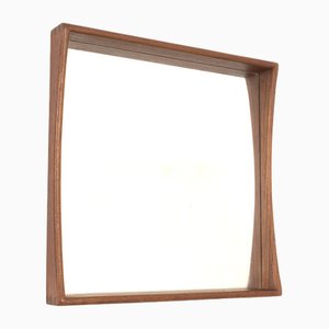 Specchio danese con cornice in legno