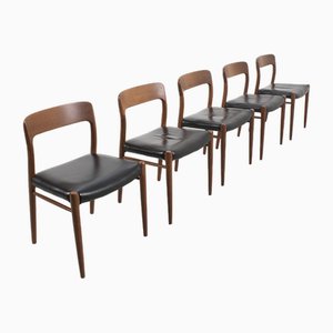 Dining Chairs by Niels Møller, Set of 5