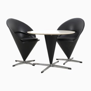 Cone Chairs and Table by Verner Panton, Set of 3