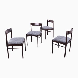 Chaises de Salle à Manger en Bois Foncé, Set de 4