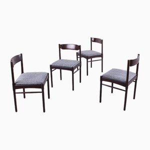 Dark Wood Dining Chairs, Set of 4
