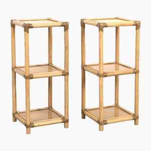 Vintage Bamboo Tables, Set of 2