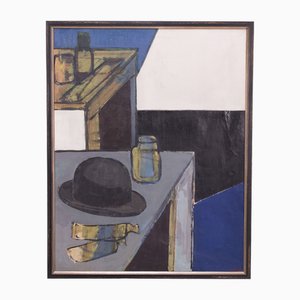 Jan Kagie, Still Life with Bowler Hat, Painting, Framed