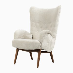 Weißer Vintage Sessel, 1960er