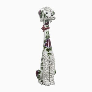 Caniche Porselain vintage con flores