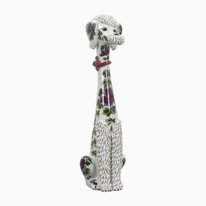 Vintage Porselain Poodle with Flowers