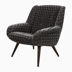 Schwarzer Vintage Sessel, 1950er