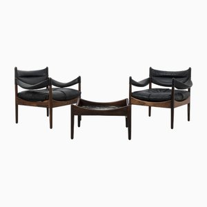 Chairs & Table by Kristian Solmer Vedel for Søren Willadsen, Set of 3