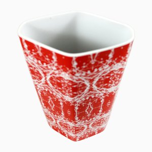 Eschenbach Vase mit rotem Muster