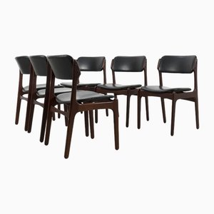 Chaises par Erik Buch, Set de 6