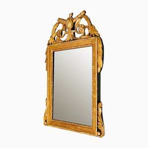 Espejo de madera dorada Luis XVI, siglo XVIII, devoción al Sagrado Corazón