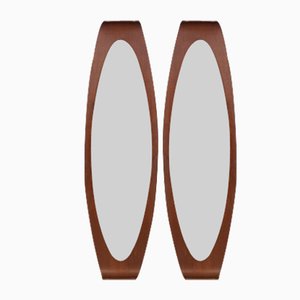 ThItalian Elongated-Oval Mirrors by Franco Campo and Carlo Graffi, 1960s, Set of 2