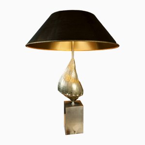 Lámpara de mesa Mussel de Jaques Charles para Maison Charles, años 60