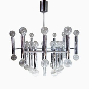 Large Chandelier in Chrome from Sciolari, 1960s