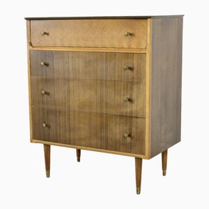 Mid-Century Walnut Chest of Drawers by Gunther Hoffstead for Uniflex , 1960s