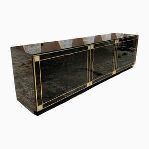 Black Lacquered Sideboard by Pierre Cardin for Roche Bobois, 1980s