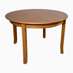 Table Ronde en Frêne Orange de Maison Gasparucci Italo, 1970s