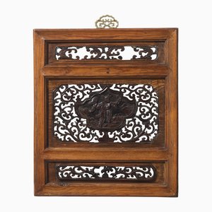 Small Antique Decorative Carved Panel, 1860s