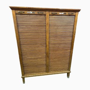 Wooden Wardrobe with Shutters and Shelves