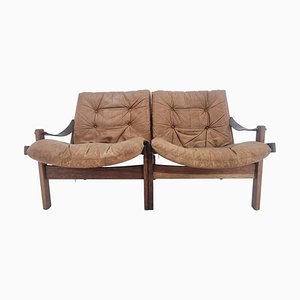 Hunter Zwei-Sitzer Sofa Set von Torbjørn Afdal für Bruksbo Norway, 1960er