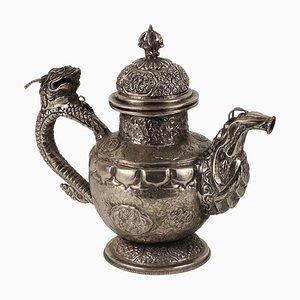 Tibetische Teekanne aus Metall