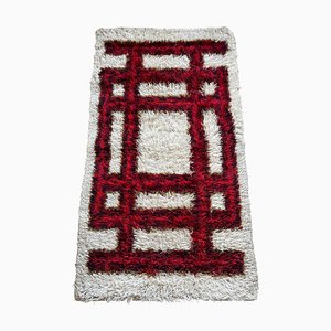 Danish Modern Pop Art Wool Rya No. 2 Rug by Hojer Eksport Wilton, Denmark, 1960s