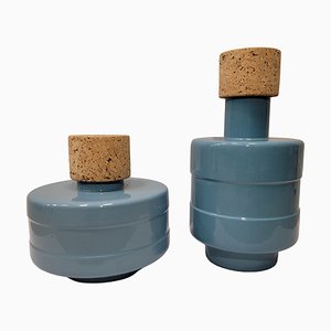 Blue Vases from Roche Bobois, 2010s, Set of 2