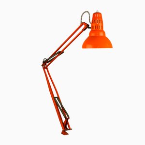 Orange Adjustable Achitect Table Lamp, 1970s