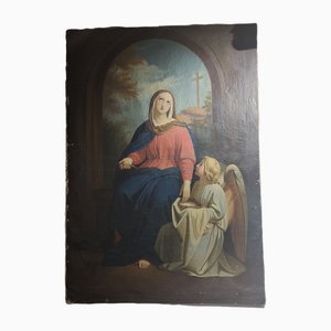 Madonna mit Kind, 1800er, Öl auf Leinwand