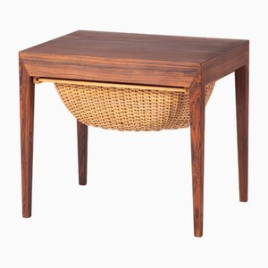 Sewing Table in Rosewood by Severin Hansen for Haslev, 1950s